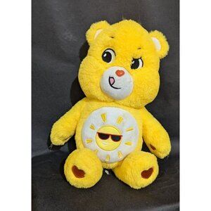 Care Bears Funshine Bear Plush 13" With Sunglasses Belly Badge stuffed animal to